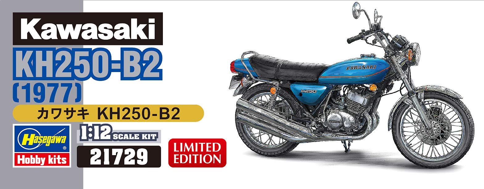 HASEGAWA 1/12 Kawasaki Kh250-B2 Plastic Model- Japan Figure Store - #1 Bring To You The Best Japanese Goods