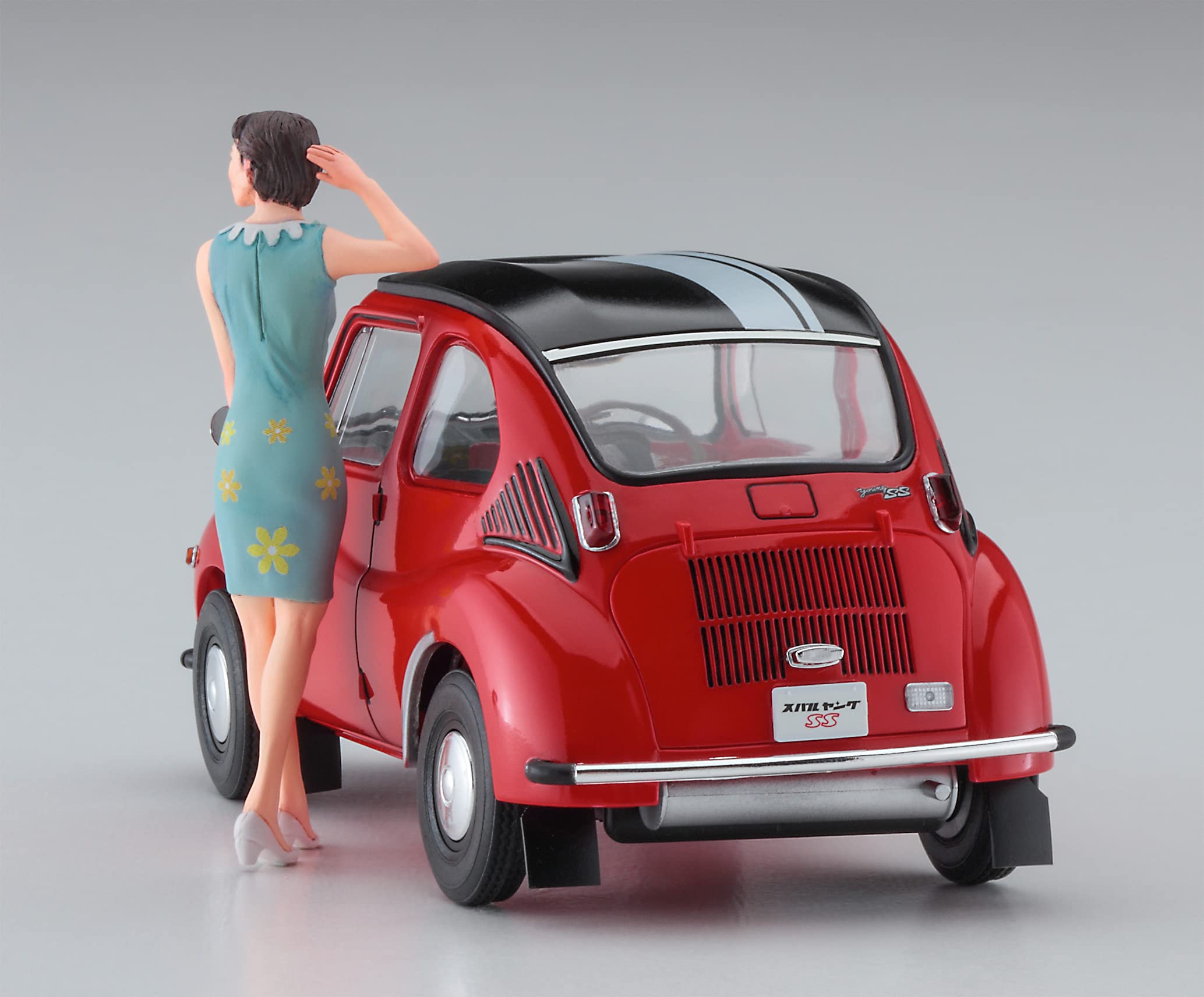 HASEGAWA - 1/24 Subaru 360 Young-Ss - W/ 60'S Girl Figure Plastic Model- Japan Figure Store - #1 Bring To You The Best Japanese Goods