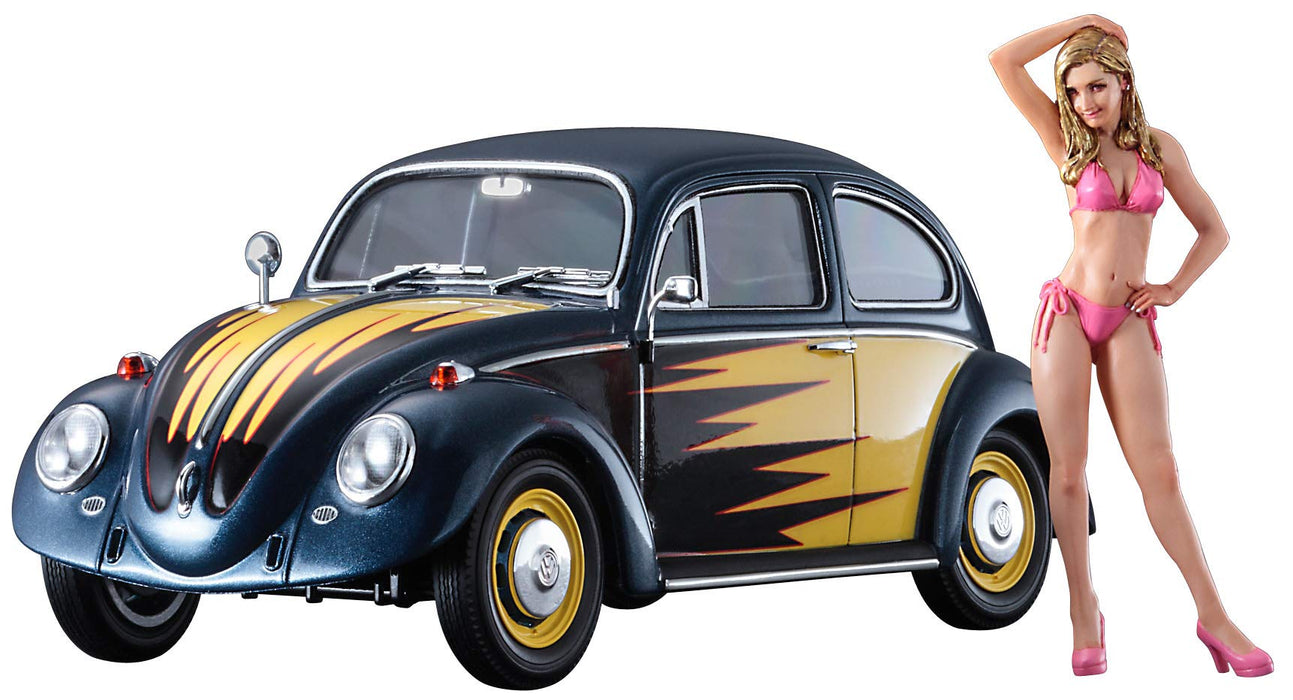 HASEGAWA Sp445 Volkswagen Beetle 1966 Cal Looker W/Blonde Girl Figure 1/24 Scale Kit- Japan Figure Store - #1 Bring To You The Best Japanese Goods