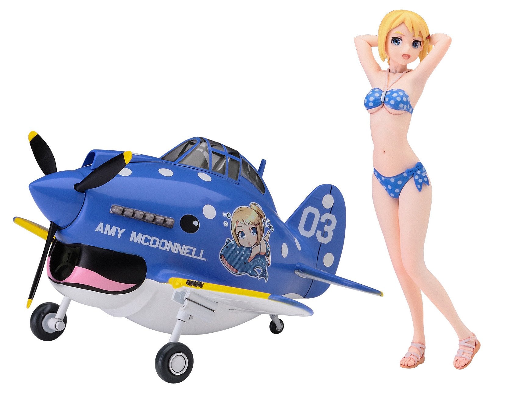 HASEGAWA Sp382 Egg Girls Collection No.3 Amy Mcdonnell W/P-40 Warhawk 1/20 Scale Kit- Japan Figure Store - #1 Bring To You The Best Japanese Goods