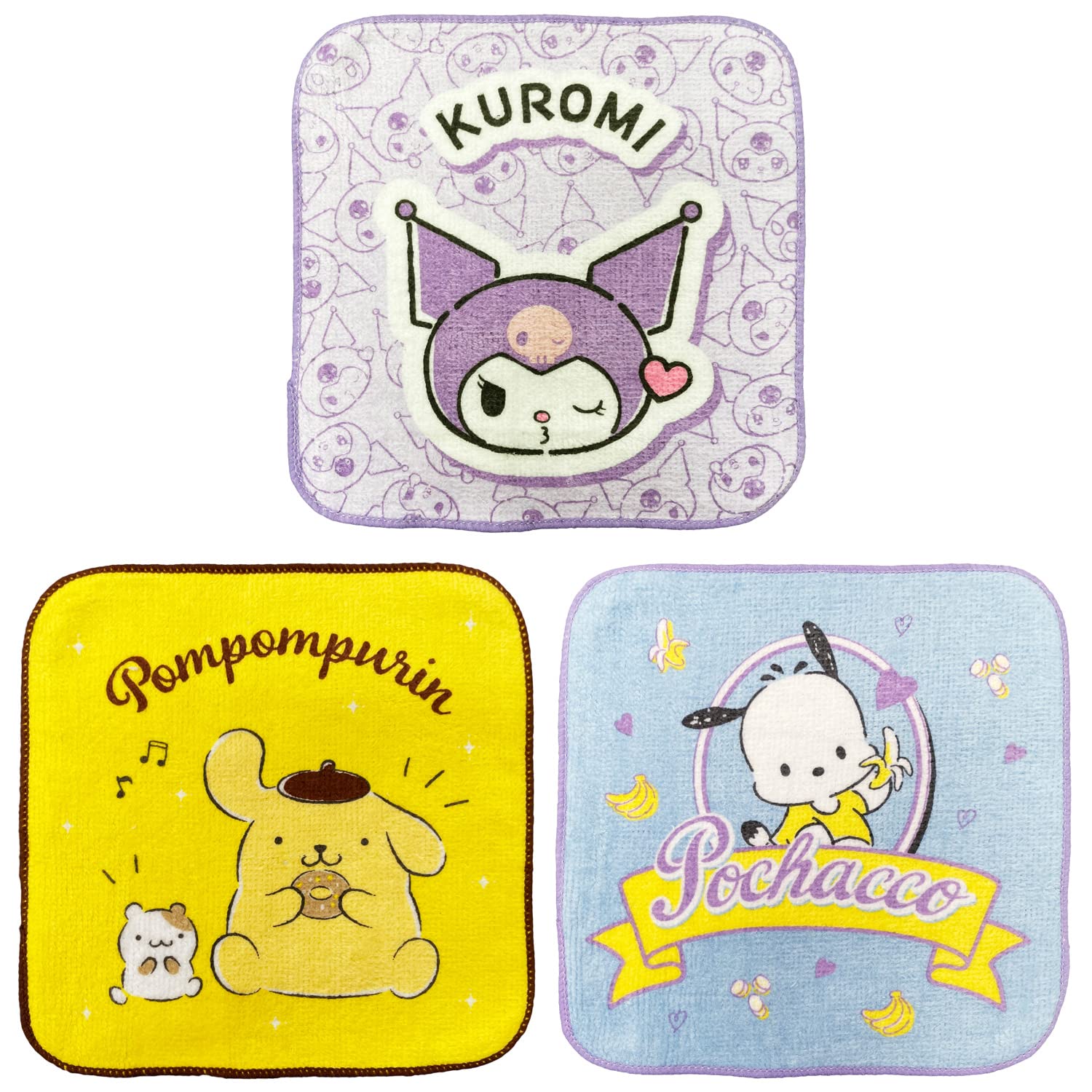 Hayashi Petit Towel 3Pc Set Japan Handkerchief 16X16Cm Sanrio Pm449400- Japan Figure Store - #1 Bring To You The Best Japanese Goods