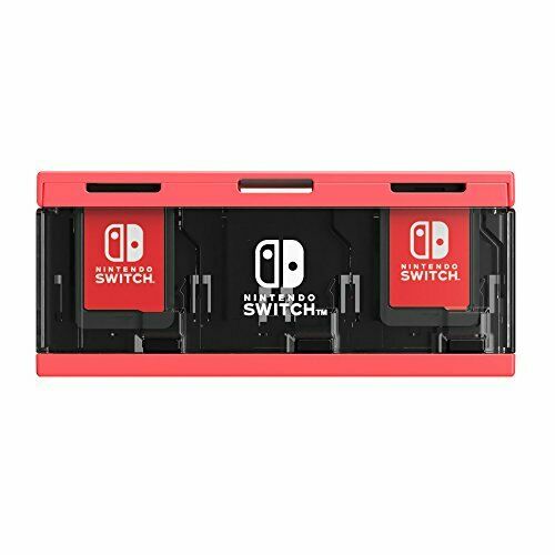 Hori Nintendo License Push Card Case 6 For Nintendo Switch Neon Red Nsw-128- Japan Figure Store - #1 Bring To You The Best Japanese Goods