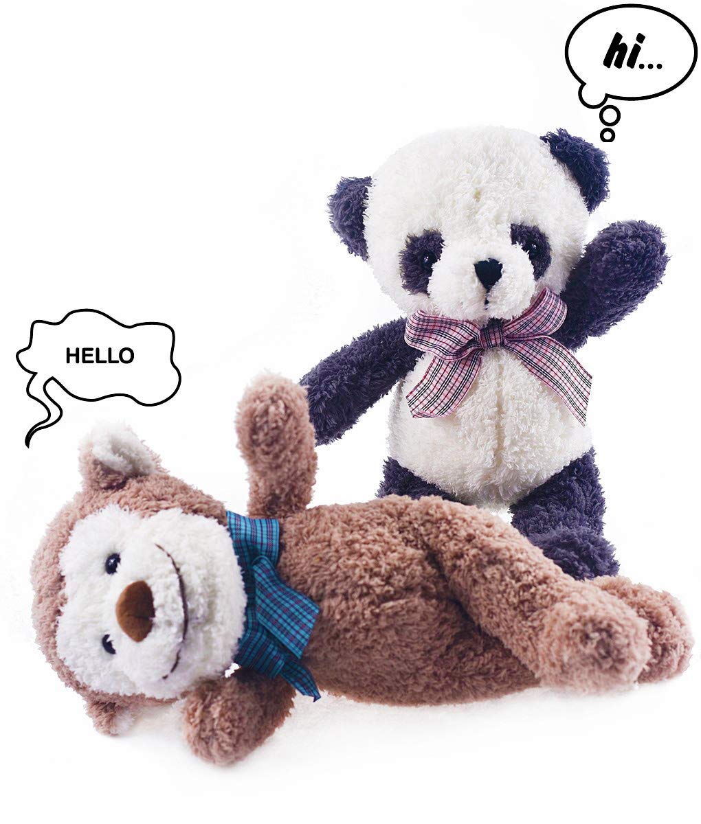 Hwd 30cm High Panda Plush Animal Sitting Series Japanese Gentle Touch Baby Dolls- Japan Figure Store - #1 Bring To You The Best Japanese Goods