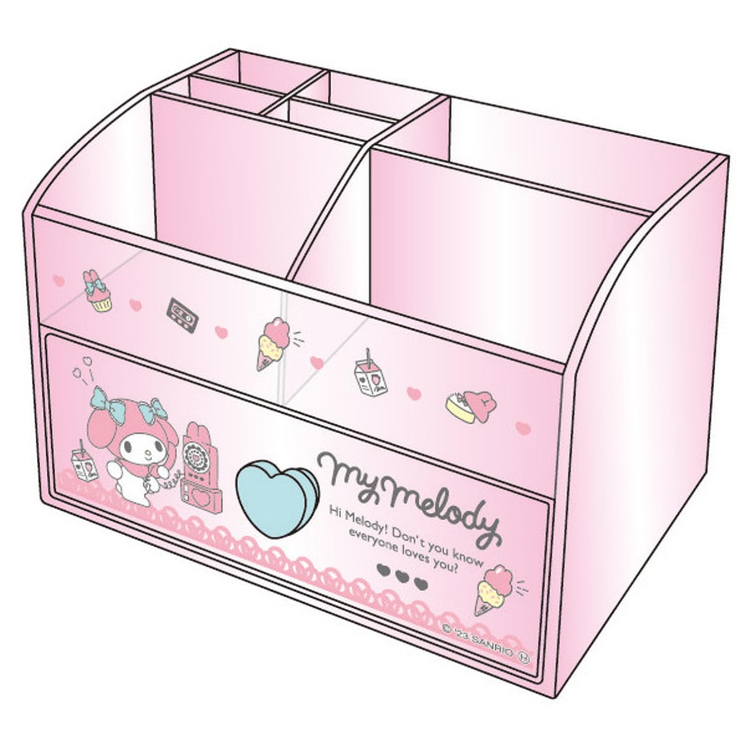 K Co Cosmetic Case My Melody H100xW140xD90mm CKOC1-MM- Japan Figure Store - #1 Bring To You The Best Japanese Goods