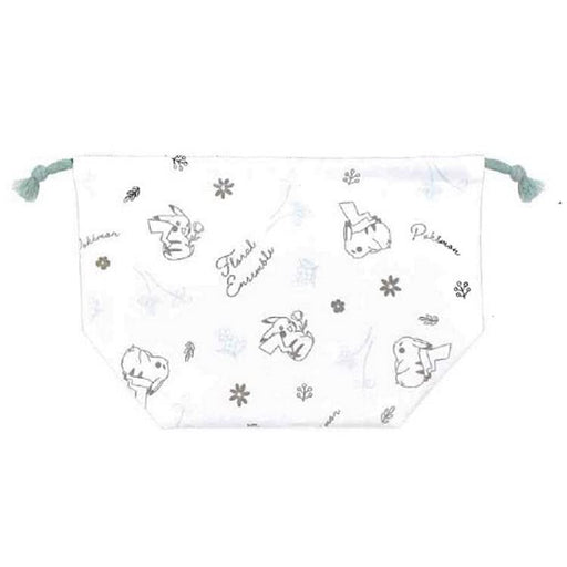 POKEMON CENTER ORIGINAL Lunch Drawstring Bag Floral Ensemble Pikachu- Japan Figure Store - #1 Bring To You The Best Japanese Goods
