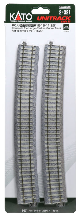 Kato Ho Gauge Pc Large Diameter Curved Track R1546-11.25 ° (4 Pieces) 2-321 Model Train Supplies- Japan Figure Store - #1 Bring To You The Best Japanese Goods