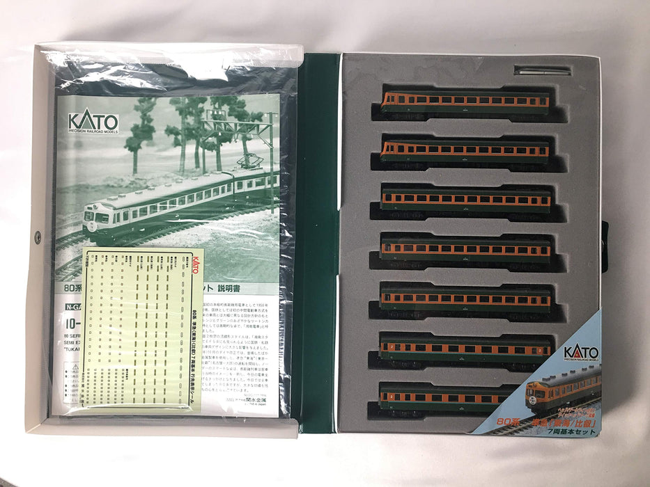 Kato N Gauge 80 Series 7-Car 10-379 Model Train - Semi-Express Tokai/Hiei Basic Set- Japan Figure Store - #1 Bring To You The Best Japanese Goods