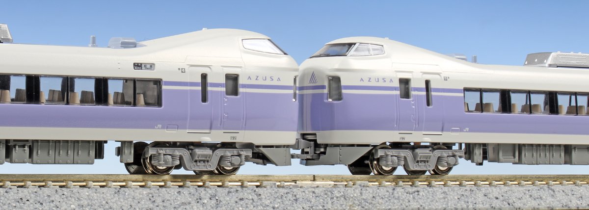 Kato N Gauge E351 Super Azusa 4-Car Model Train Set 10-1343 - Purple- Japan Figure Store - #1 Bring To You The Best Japanese Goods