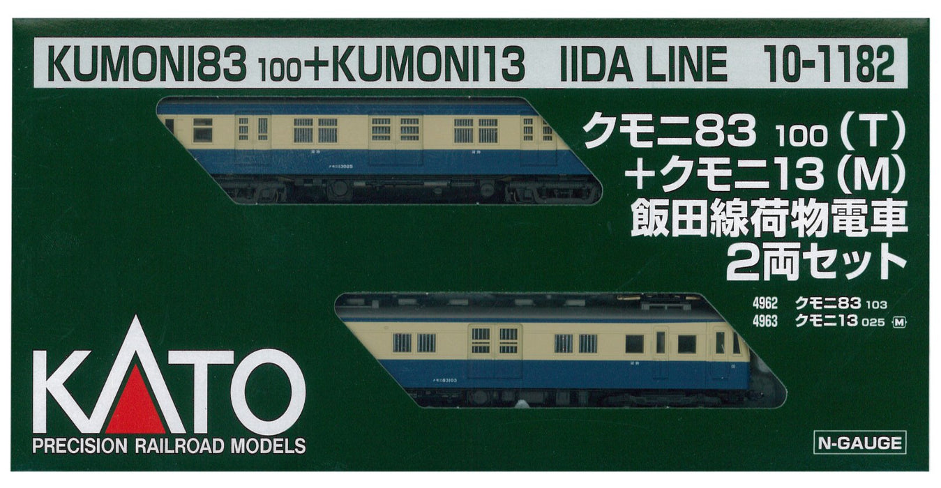 Kato N Gauge 2-Car Set Kumoni 83100 and 13 Iida Line Luggage Model Train 10-1182- Japan Figure Store - #1 Bring To You The Best Japanese Goods