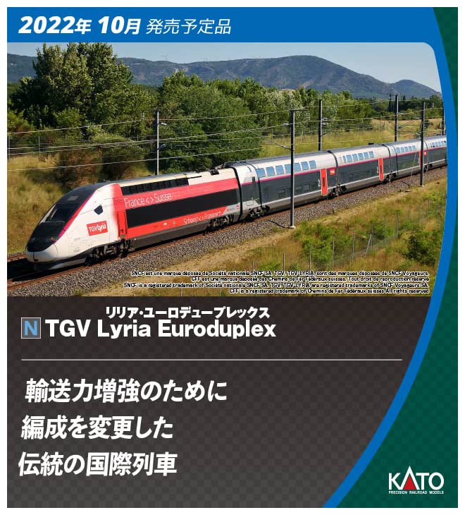 KATO 10-1762 Tgv Lyria Euroduplex 10 Cars Set N Scale- Japan Figure Store - #1 Bring To You The Best Japanese Goods