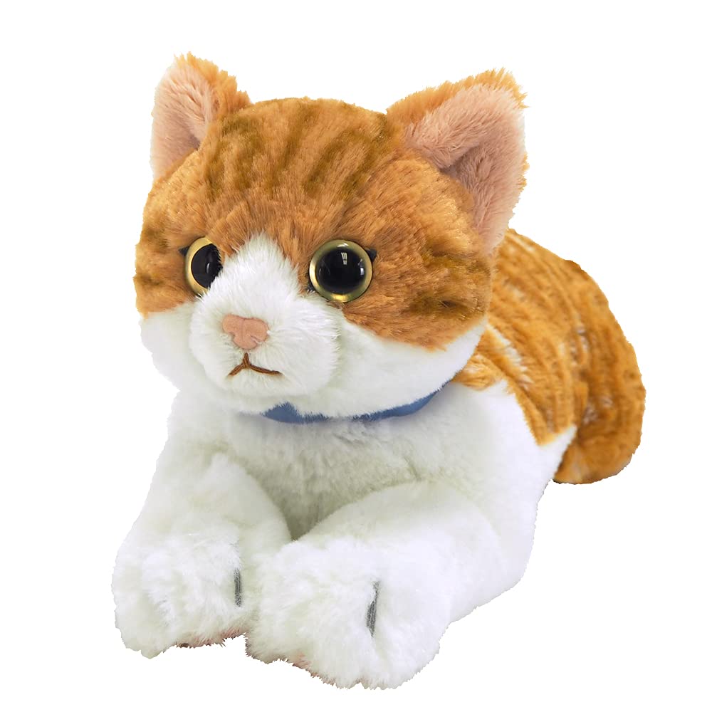 SUNLEMON - Plush Doll Hiza Neko Chashiro - White/Brown Cat Size S- Japan Figure Store - #1 Bring To You The Best Japanese Goods