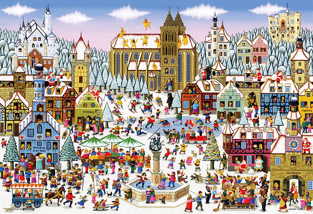 Beverly M81-628 Jigsaw Puzzle Romantic Christmas Town (1000 S-Pieces) Small Piece Puzzle- Japan Figure Store - #1 Bring To You The Best Japanese Goods