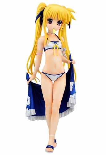 Magical Girl Lyrical Nanoha Fate Testarossa Swimsuit Ver 1/4 Pvc Figure Gift - Japan Figure