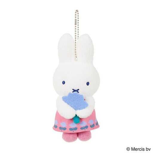 Sekiguchi Pink Miffy and Rose Mascot Keychain for Accessories- Japan Figure Store - #1 Bring To You The Best Japanese Goods