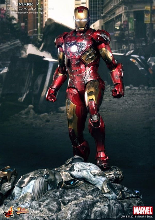 Movie Masterpiece Avengers Iron Man Mark Vii Battle Damaged 1/6 Figure Hot Toys- Japan Figure Store - #1 Bring To You The Best Japanese Goods