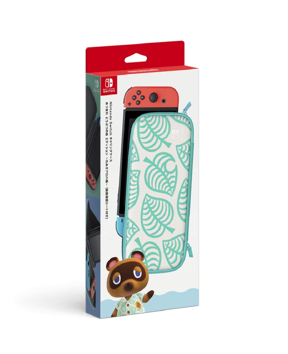 NINTENDO Switch Carrying Pouch Case Animal Crossing New Horizons Edition W/ Screen Protector Jtk- Japan Figure Store - #1 Bring To You The Best Japanese Goods