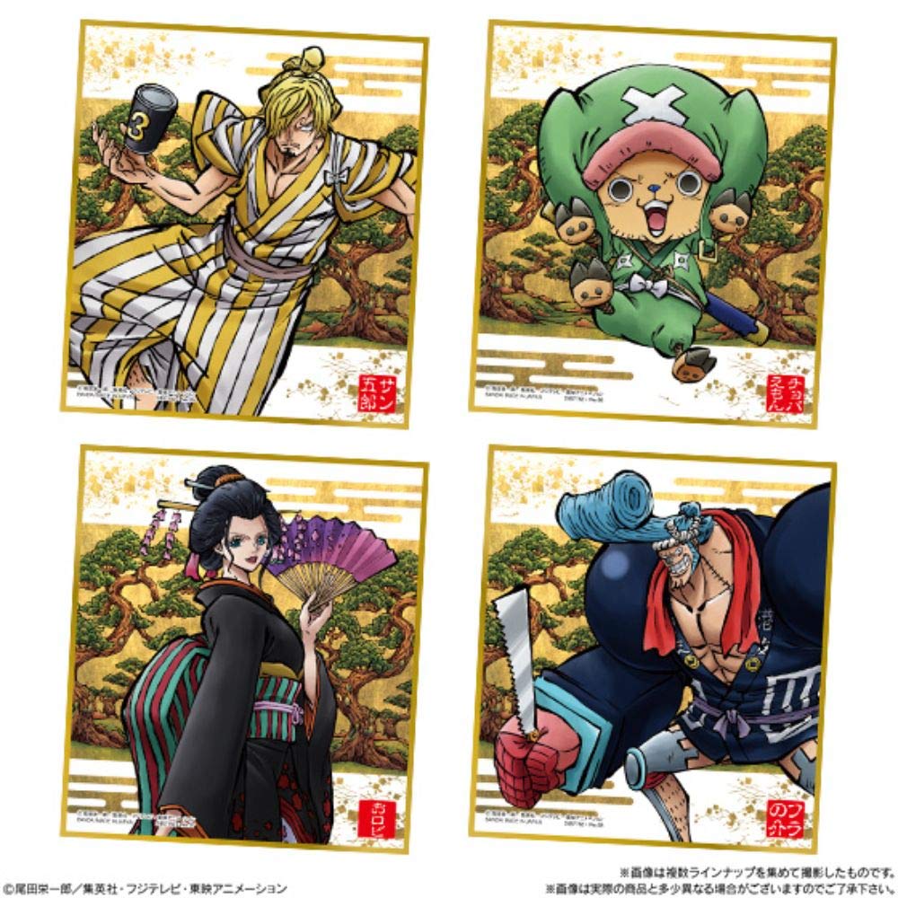BANDAI CANDY - One Piece Shikishi Art -Wano Country- 10Pack Box - Candy Toy- Japan Figure Store - #1 Bring To You The Best Japanese Goods