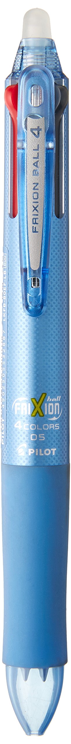 Pilot Frixion Ball 4 0.5Mm Extra Fine 4-Color Ballpoint Pen (Black Red Blue Green) Light Blue - Made In Japan- Japan Figure Store - #1 Bring To You The Best Japanese Goods
