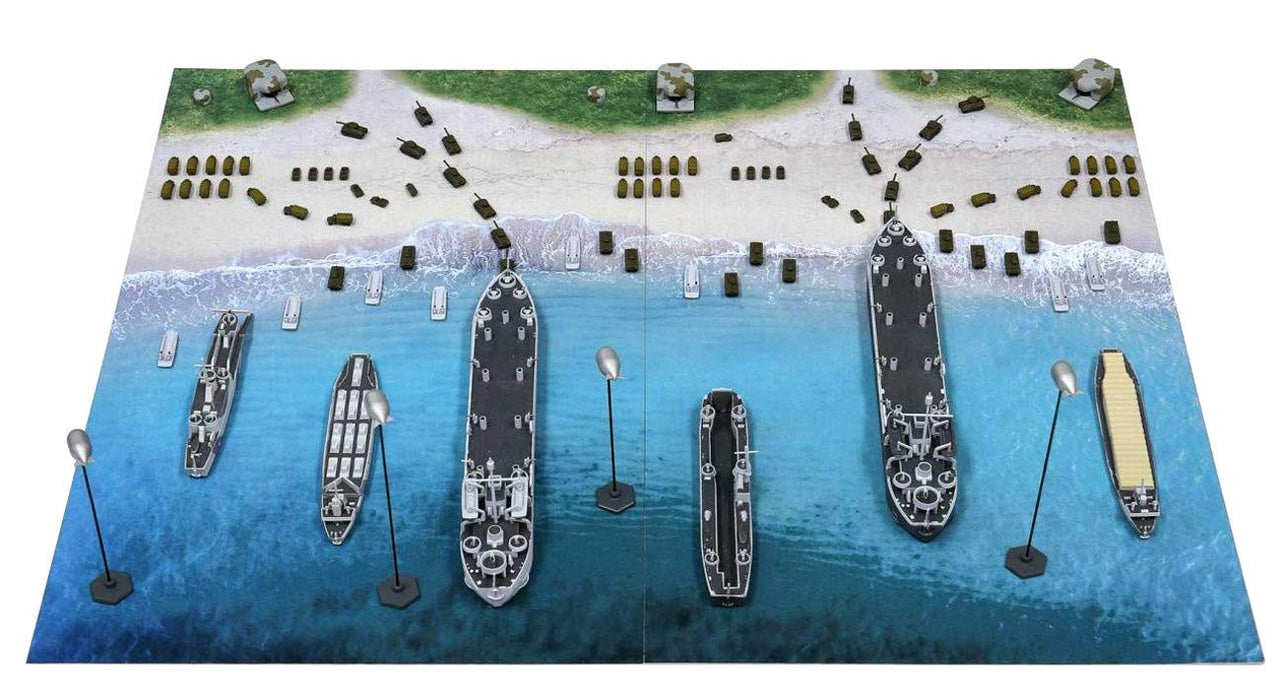 PIT-ROAD Sps07 Wwii Normandy Landing Operation D-Day Scene Paper Base 1/700 Scale- Japan Figure Store - #1 Bring To You The Best Japanese Goods