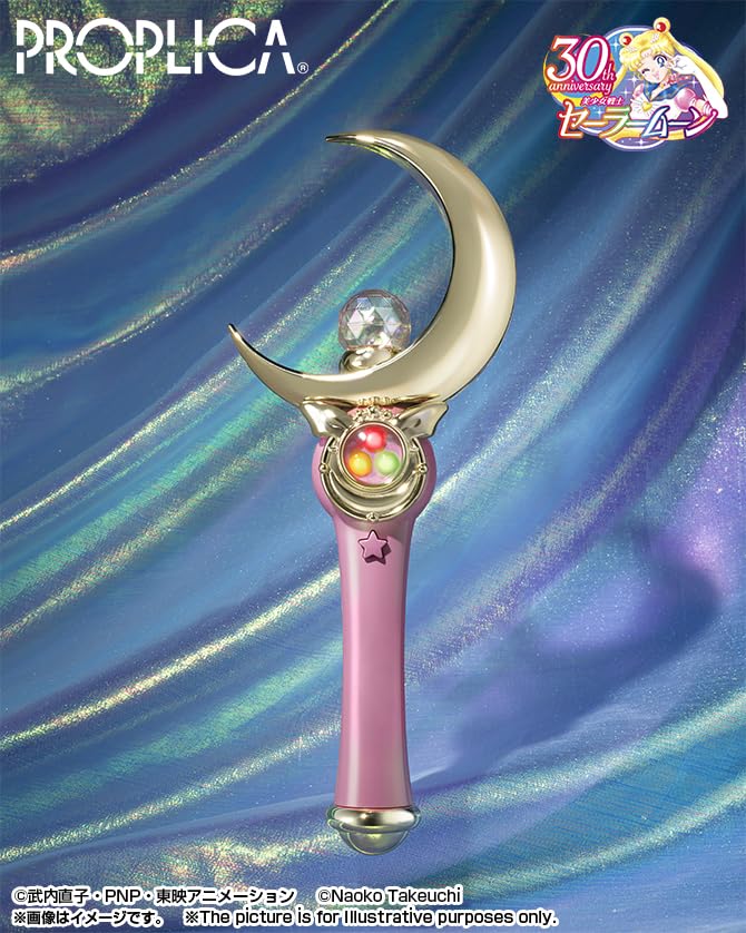 Bandai Spirits - Proplica Sailor Moon Moon Stick Brilliant Color Edition 260mm ABS Finished Product- Japan Figure Store - #1 Bring To You The Best Japanese Goods