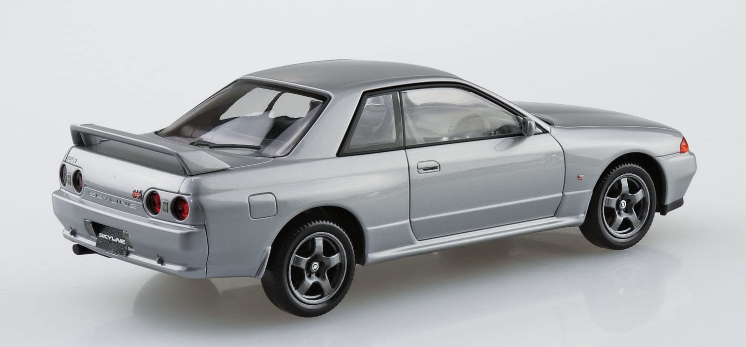 AOSHIMA The Snap Kit No.14-D 1/32 Nissan R32 Skyline Gt-R Spark Silver Plastic Model- Japan Figure Store - #1 Bring To You The Best Japanese Goods