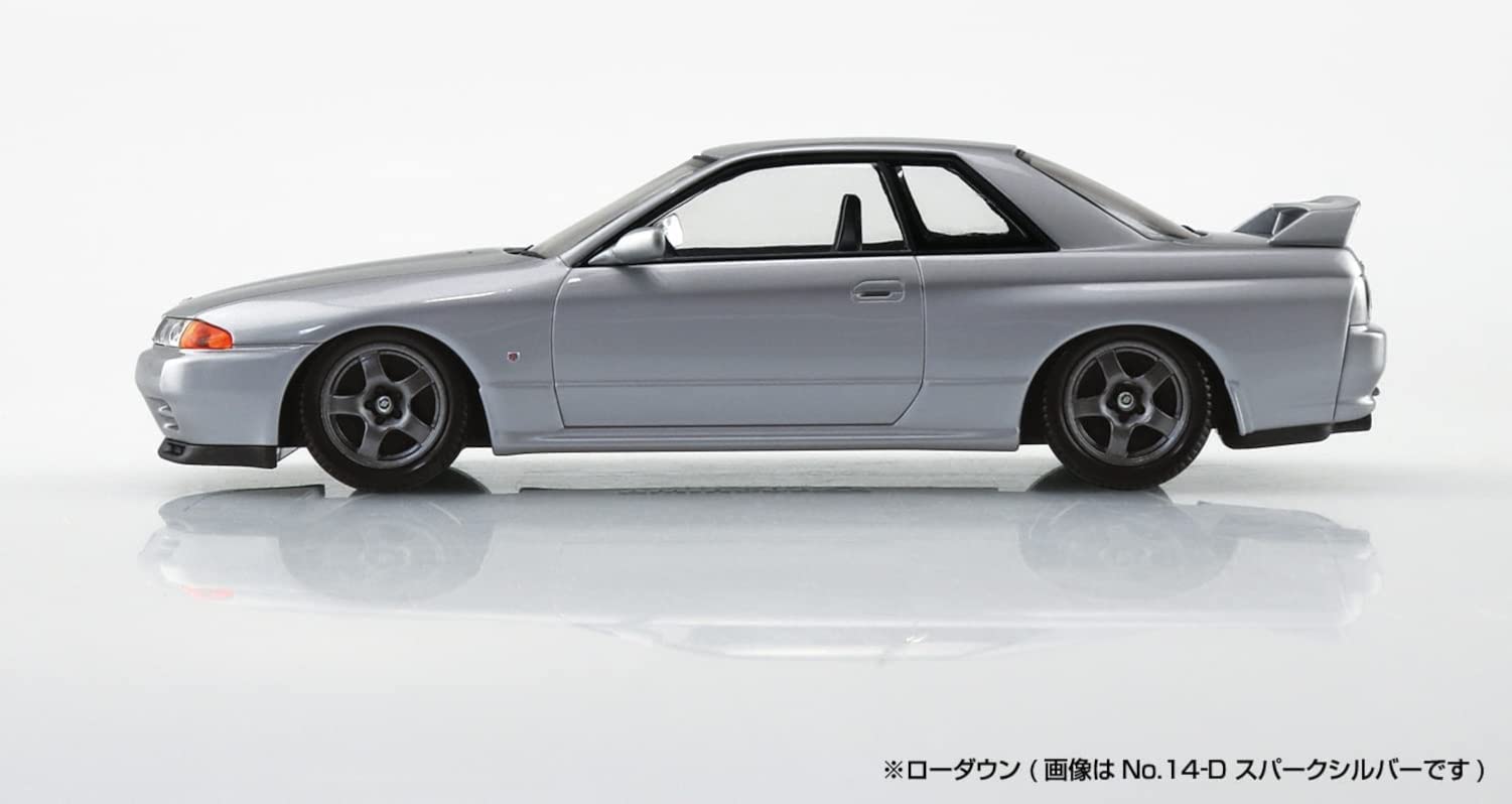 AOSHIMA The Snap Kit No.14-D 1/32 Nissan R32 Skyline Gt-R Spark Silver Plastic Model- Japan Figure Store - #1 Bring To You The Best Japanese Goods