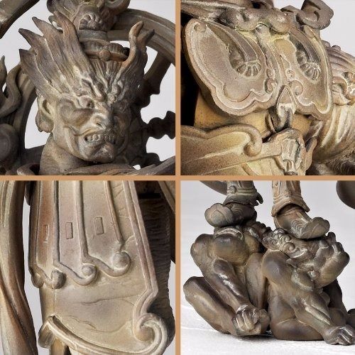 Revoltech Takeya Buddhist Statue Collection No.004ex Zochouten Wood Tone Figure- Japan Figure Store - #1 Bring To You The Best Japanese Goods