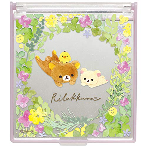 San-X Rilakkuma Portable Square Mini Compact Mirror for Makeup- Japan Figure Store - #1 Bring To You The Best Japanese Goods
