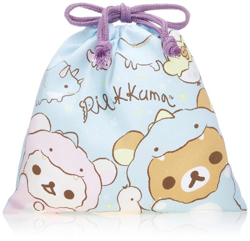 San-X Rilakkuma Drawstring Purse - Compact and Stylish SKU Ca01101- Japan Figure Store - #1 Bring To You The Best Japanese Goods
