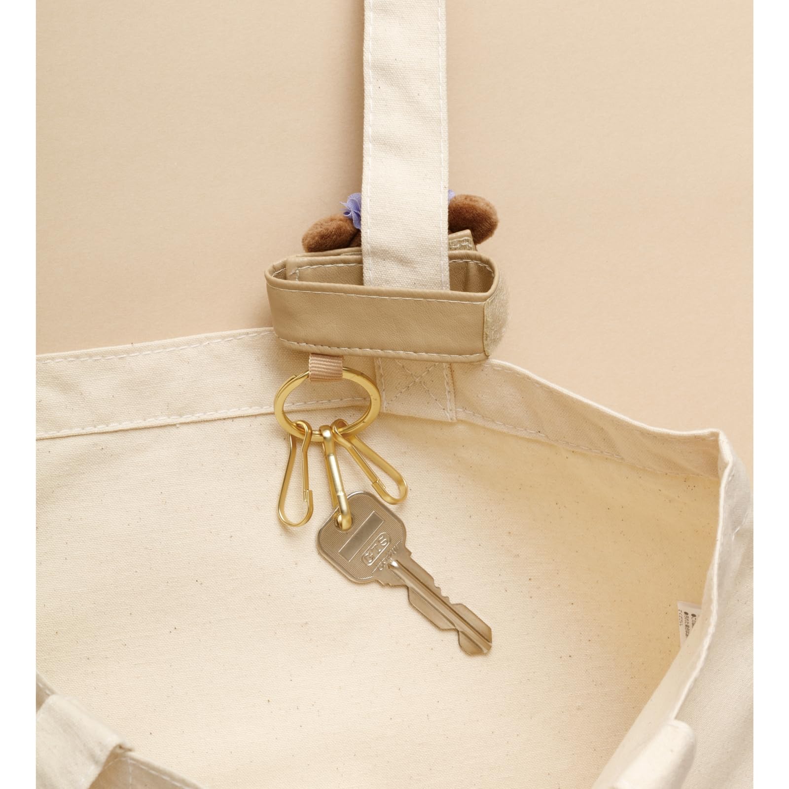 San-X Rilakkuma Chiiroikoguma Plush Keychain - Compact Soft Toy AB19702- Japan Figure Store - #1 Bring To You The Best Japanese Goods