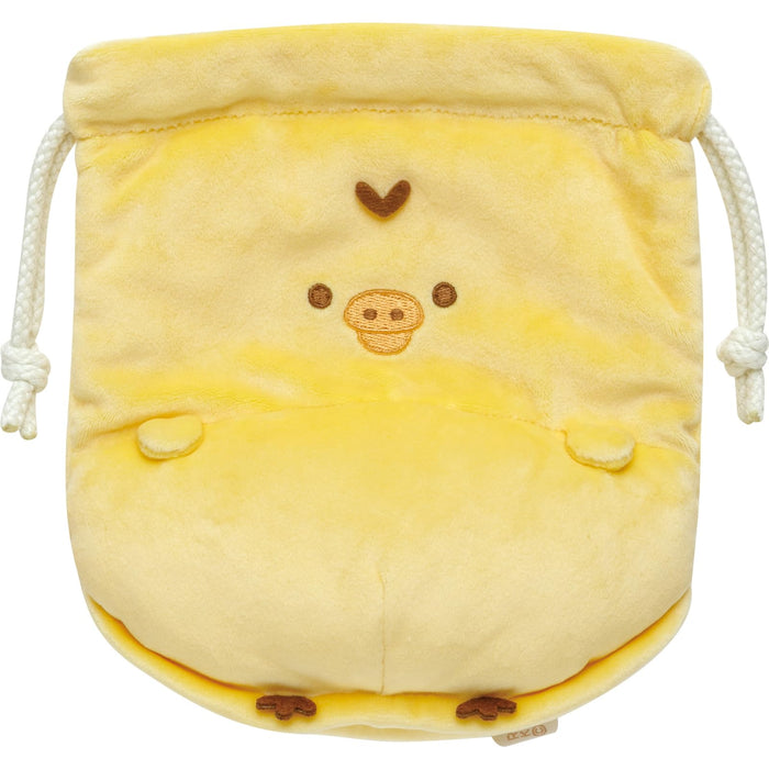 San-X Rilakkuma Kiiroitori Drawstring Purse Pom Poko Kyomgurumi Style CA44902- Japan Figure Store - #1 Bring To You The Best Japanese Goods