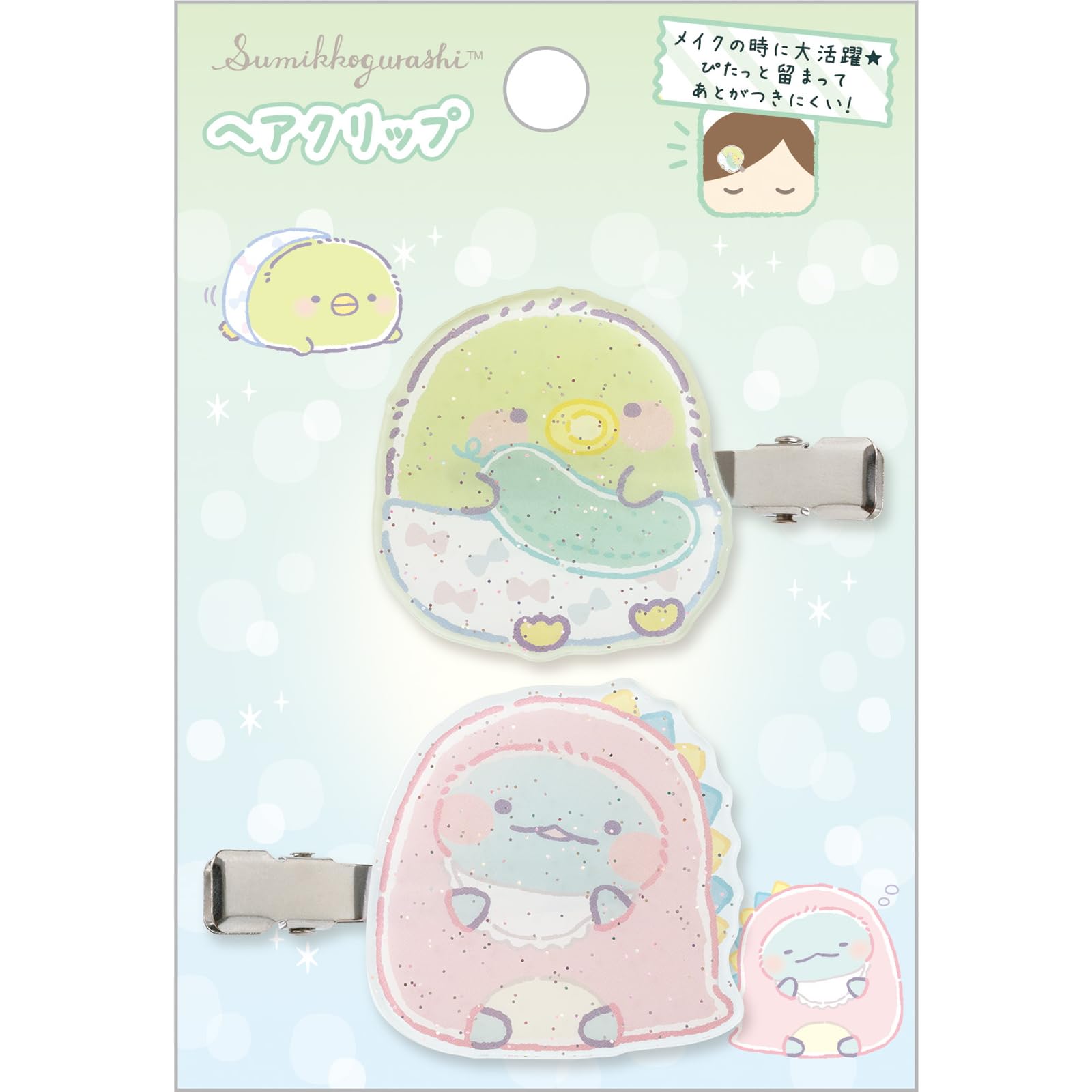 San-X Sumikko Gurashi Hair Clip Penguin & Lizard Japan Fe37504- Japan Figure Store - #1 Bring To You The Best Japanese Goods