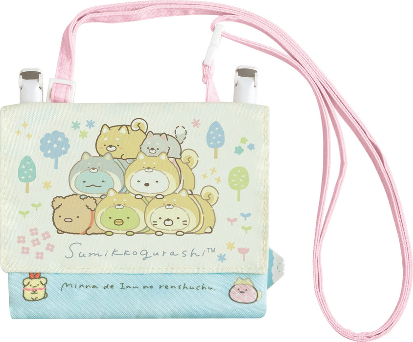 San-X Sumikko Gurashi Dog And Dog Play Multi Pocket Pouch Ca23101- Japan Figure Store - #1 Bring To You The Best Japanese Goods