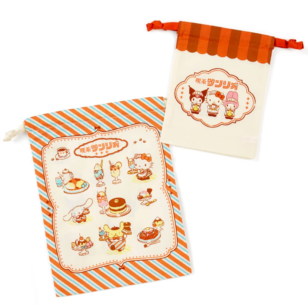 SANRIO Drawstring Bag Set Of 2 Cafe SANRIO No. 2- Japan Figure Store - #1 Bring To You The Best Japanese Goods