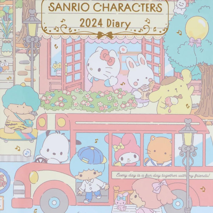 Sanrio 2024 704318 B6 Diary Horizontal Ruled Japan Characters- Japan Figure Store - #1 Bring To You The Best Japanese Goods