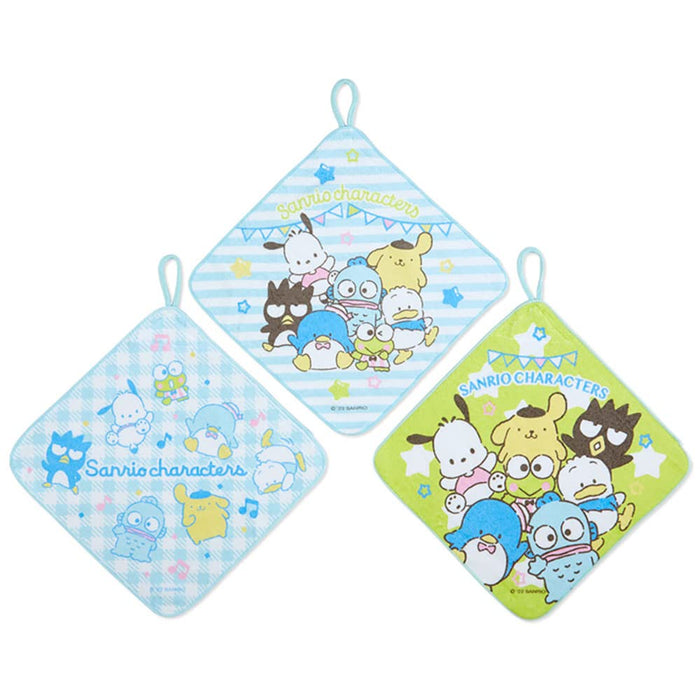 SANRIO Hand Towel With Loop Set 3 Pcs Characters- Japan Figure Store - #1 Bring To You The Best Japanese Goods