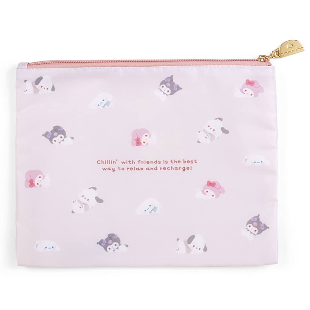 SANRIO Flat Pouch Set 2 Pcs SANRIO Characters Chill Time Design- Japan Figure Store - #1 Bring To You The Best Japanese Goods