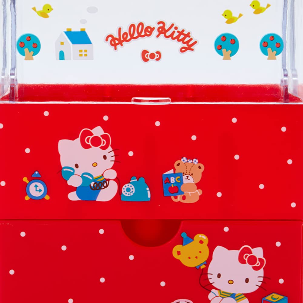 SANRIO Cosmetic Storage With Lid Hello Kitty- Japan Figure Store - #1 Bring To You The Best Japanese Goods