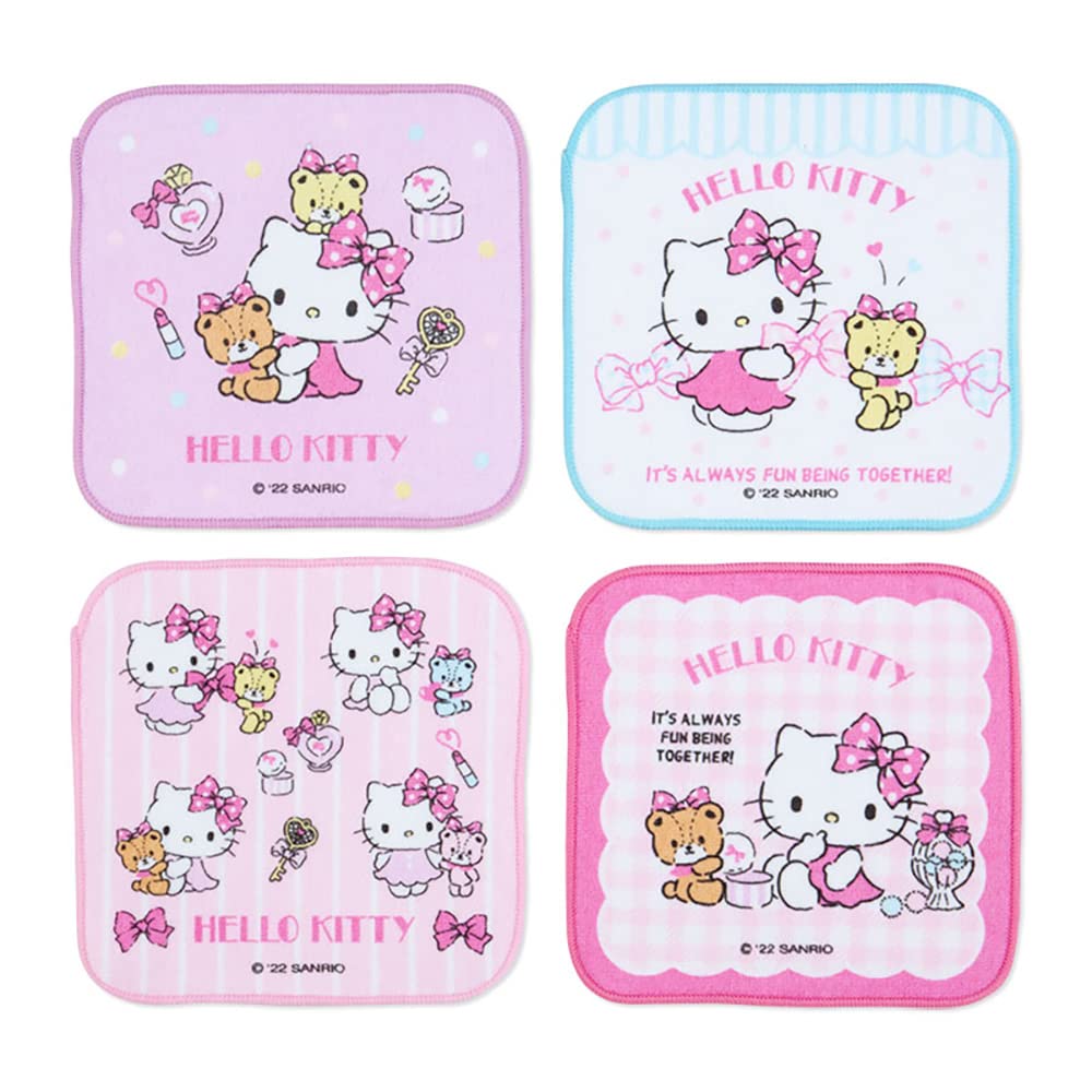 SANRIO Petite Towel Set 4Pcs Hello Kitty- Japan Figure Store - #1 Bring To You The Best Japanese Goods