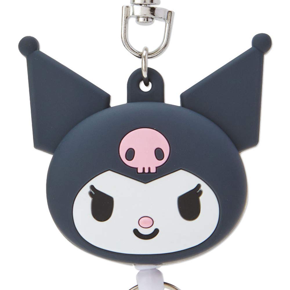 SANRIO Face Shaped Reel Keychain Kuromi- Japan Figure Store - #1 Bring To You The Best Japanese Goods