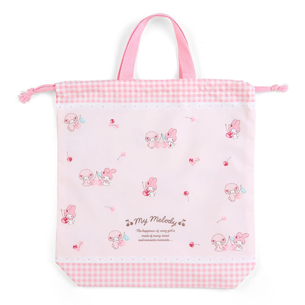 Sanrio My Melody Drawstring Bag W/ Handle 255823 - Japan- Japan Figure Store - #1 Bring To You The Best Japanese Goods
