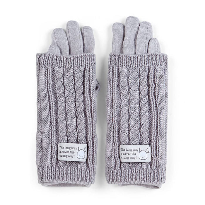 SANRIO 3Way Smartphone Gloves With Knit Cover Pochacco- Japan Figure Store - #1 Bring To You The Best Japanese Goods