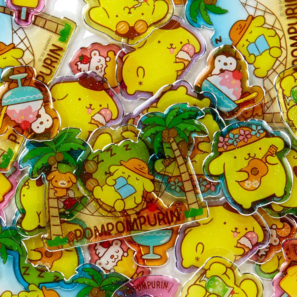 SANRIO Summer Sticker Pack Clear Pom Pom Purin- Japan Figure Store - #1 Bring To You The Best Japanese Goods