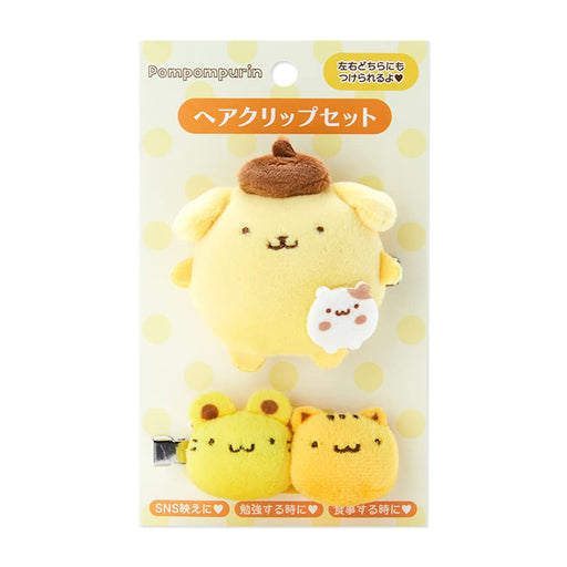 Sanrio Pompompurin Manmaru Hair Clip Set Japan 738379- Japan Figure Store - #1 Bring To You The Best Japanese Goods