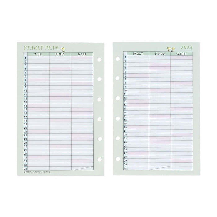 Sanrio Snoopy System Notebook Refill Set 2024 - Japan - 704385- Japan Figure Store - #1 Bring To You The Best Japanese Goods