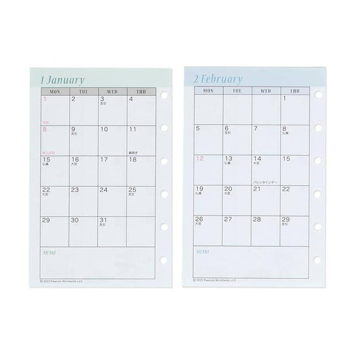 Sanrio Snoopy System Notebook Refill Set 2024 - Japan - 704385- Japan Figure Store - #1 Bring To You The Best Japanese Goods