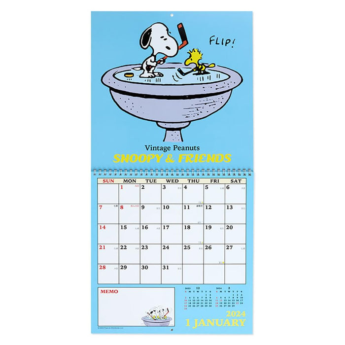 Sanrio Snoopy Wall Calendar 2024 - Made In Japan (701777)- Japan Figure Store - #1 Bring To You The Best Japanese Goods