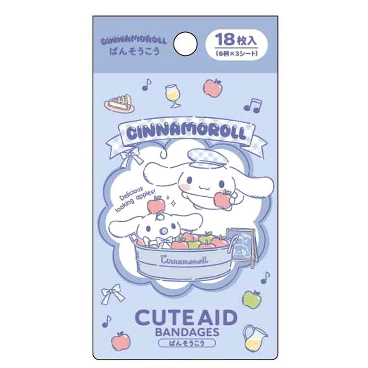 Santan Cinnamoroll Bandage 18Pcs Sanrio Japan Wound Tape For Kids- Japan Figure Store - #1 Bring To You The Best Japanese Goods