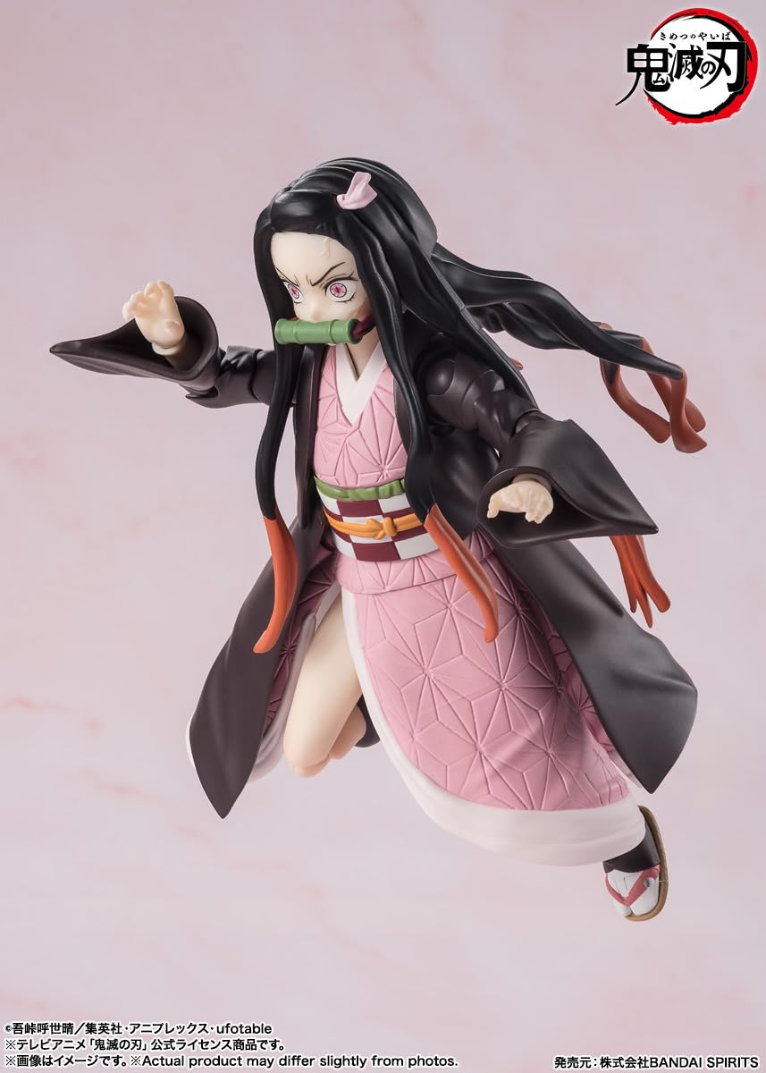 Bandai Spirits Kimetsu No Yaiba Nezuko Kamado 130mm PVC ABS Movable Figure by SH Figuarts- Japan Figure Store - #1 Bring To You The Best Japanese Goods