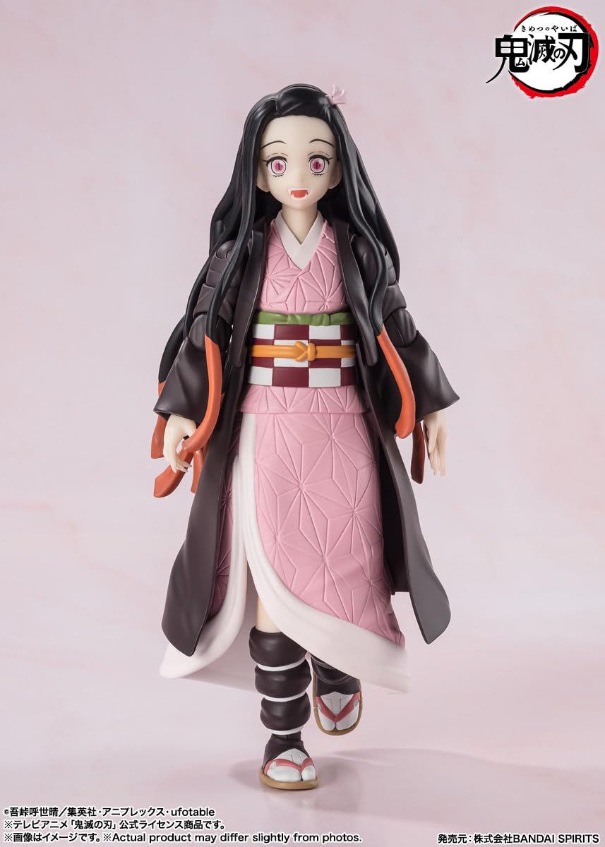 Bandai Spirits Kimetsu No Yaiba Nezuko Kamado 130mm PVC ABS Movable Figure by SH Figuarts- Japan Figure Store - #1 Bring To You The Best Japanese Goods